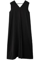 【プレインピープル/PLAIN PEOPLE】のダブルガーゼVネックノースリーブワンピース ブラック|ID: prp329100004901363 ipo3291000000036676882