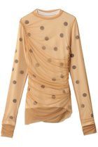 【メゾンスペシャル/MAISON SPECIAL】のSheer Dot Layered Tops/シアードットレイヤードトップス 人気、トレンドファッション・服の通販 founy(ファニー) ファッション Fashion レディースファッション Fashion for Women トップス・カットソー Cut & Sew Tops シャツ・ブラウス・オフィスカジュアル Elegant Blouses & Button-Ups ロングTシャツ・Tシャツ Longline T-Shirts & Tees カットソー・ベーシックTシャツ Cut-and-Sewn Tops / Stretch Tees & Basics オケージョン Occasion Wear カットソー Cut and Sewn Top ギャザー Gathered, Ruffled シャーリング Shirring, Ruched スラックス Slacks, Dress Pants スリーブ Sleeve, Long Sleeve / Short Sleeve デニム Denim, Jeans Material トレンド Trend, Trending Now ドット Polka Dot, Dot Pattern フィット Fit, Slim Fit プリント Print, Printed Pattern メッシュ Mesh, Net Fabric ロング Long, Long-Length thumbnail YEL(イエロー)|ID: prp329100004901424 ipo3291000000036677586