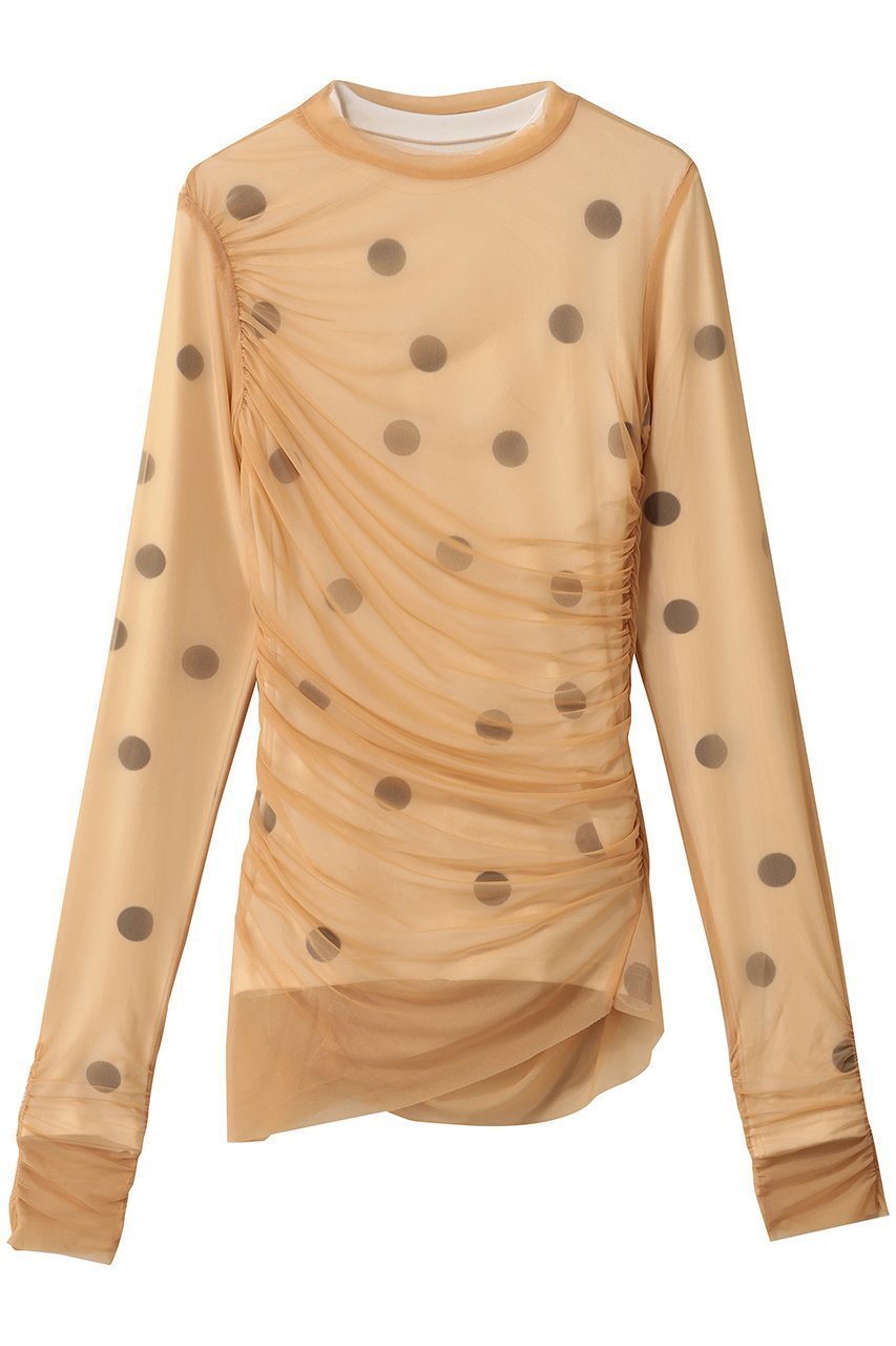 【メゾンスペシャル/MAISON SPECIAL】のSheer Dot Layered Tops/シアードットレイヤードトップス インテリア・キッズ・メンズ・レディースファッション・服の通販 founy(ファニー) ファッション Fashion レディースファッション Fashion for Women トップス・カットソー Cut & Sew Tops シャツ・ブラウス・オフィスカジュアル Elegant Blouses & Button-Ups ロングTシャツ・Tシャツ Longline T-Shirts & Tees カットソー・ベーシックTシャツ Cut-and-Sewn Tops / Stretch Tees & Basics オケージョン Occasion Wear カットソー Cut and Sewn Top ギャザー Gathered, Ruffled シャーリング Shirring, Ruched スラックス Slacks, Dress Pants スリーブ Sleeve, Long Sleeve / Short Sleeve デニム Denim, Jeans Material トレンド Trend, Trending Now ドット Polka Dot, Dot Pattern フィット Fit, Slim Fit プリント Print, Printed Pattern メッシュ Mesh, Net Fabric ロング Long, Long-Length YEL(イエロー)|ID: prp329100004901424 ipo3291000000036677586