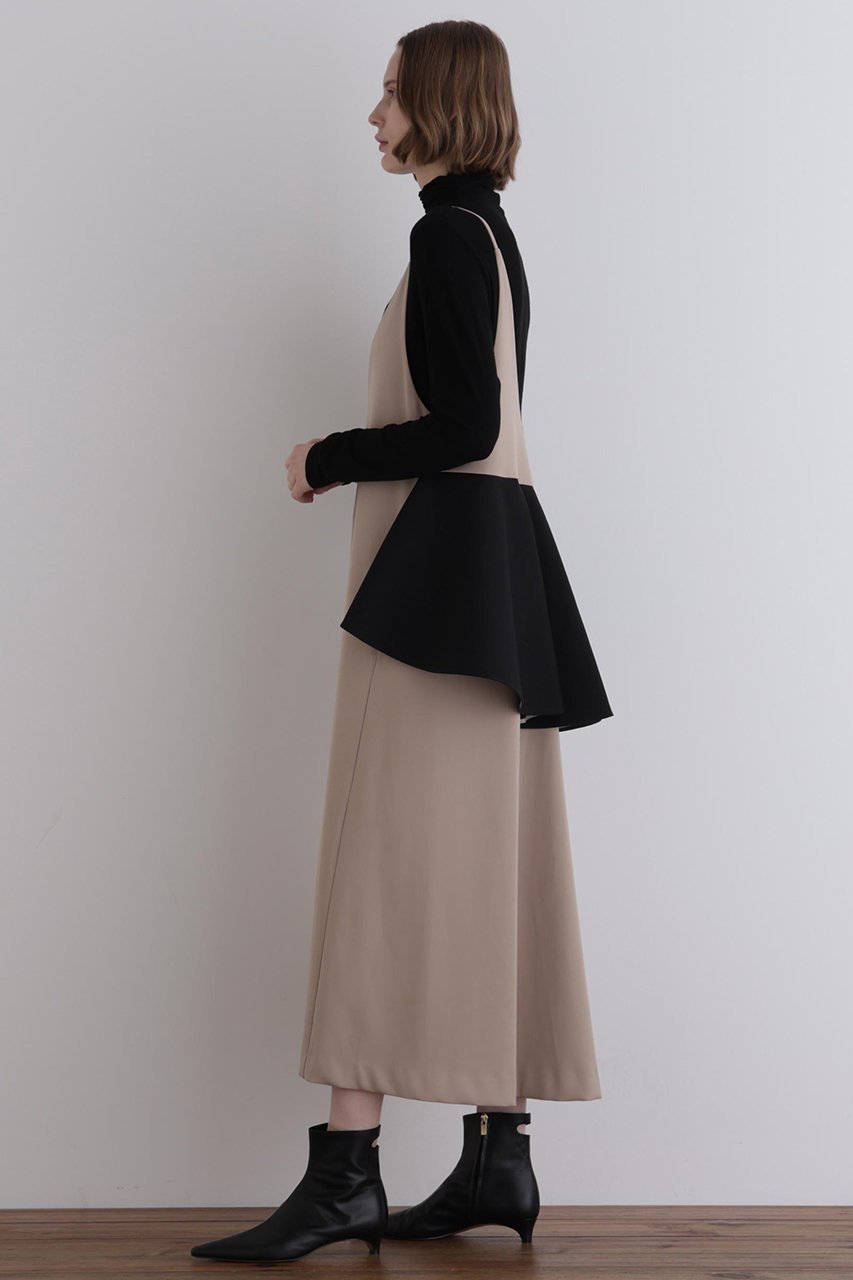 【ル フィル/LE PHIL】のライトダブルクロスペプラムキャミワンピース 人気、トレンドファッション・服の通販 founy(ファニー) 　ファッション　Fashion　レディースファッション　Fashion for Women　ワンピース　Dresses　キャミソールワンピース　Camisole Dresses　チュニック　Tunic Tops & Dresses　ジャケット　Jacket, Outerwear　スタンダード　Standard, Basic　チュニック　Tunic, Long Top　フェミニン　Feminine, Girly　ペプラム　Peplum, Flared Hem　エレガント 上品　Elegant　冬　Winter / This Winter　other-4|ID: prp329100004901425 ipo3291000000036711039