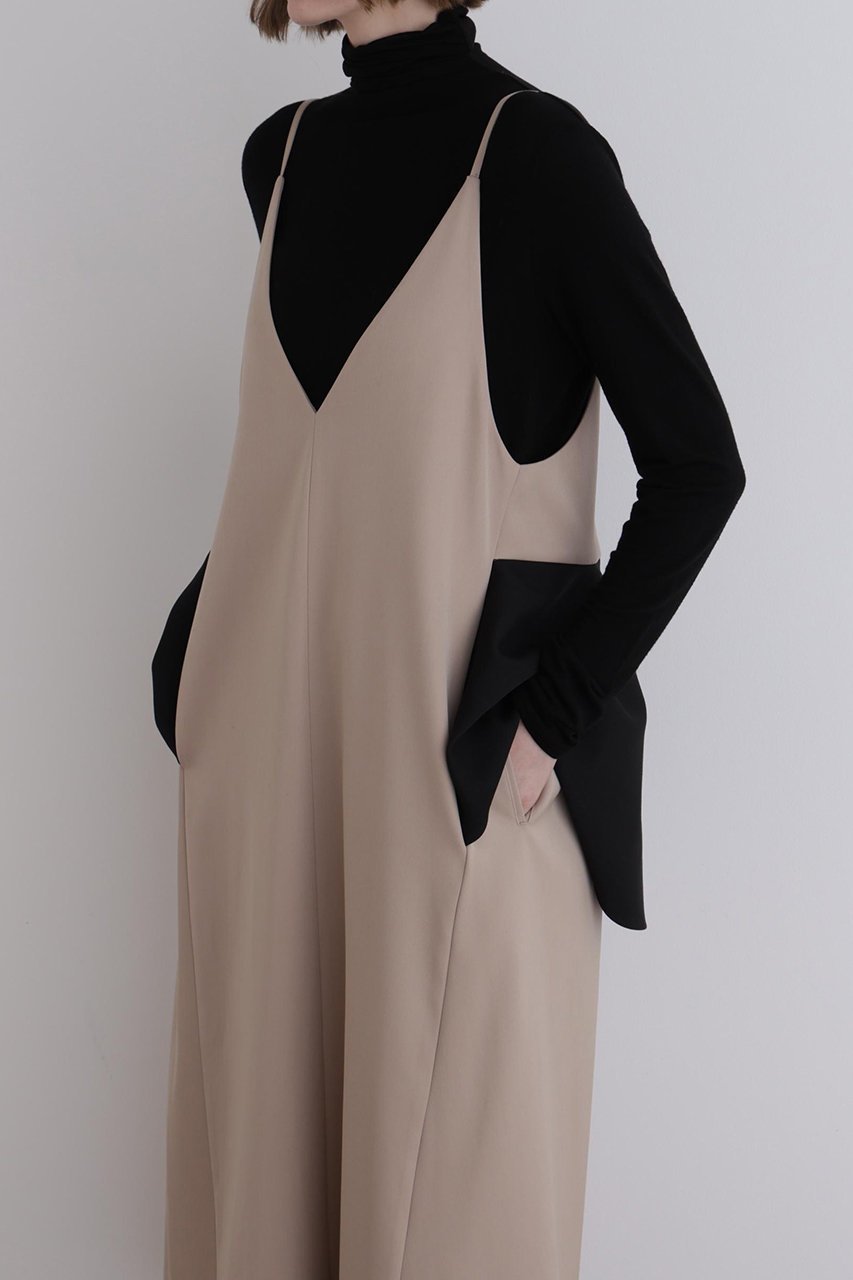 【ル フィル/LE PHIL】のライトダブルクロスペプラムキャミワンピース 人気、トレンドファッション・服の通販 founy(ファニー) 　ファッション　Fashion　レディースファッション　Fashion for Women　ワンピース　Dresses　キャミソールワンピース　Camisole Dresses　チュニック　Tunic Tops & Dresses　ジャケット　Jacket, Outerwear　スタンダード　Standard, Basic　チュニック　Tunic, Long Top　フェミニン　Feminine, Girly　ペプラム　Peplum, Flared Hem　エレガント 上品　Elegant　冬　Winter / This Winter　other-7|ID: prp329100004901425 ipo3291000000036711045