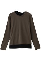 【ミズイロ インド/mizuiro ind】のレイヤードTシャツ 人気、トレンドファッション・服の通販 founy(ファニー) ファッション Fashion レディースファッション Fashion for Women トップス・カットソー Cut & Sew Tops シャツ・ブラウス・オフィスカジュアル Elegant Blouses & Button-Ups ロングTシャツ・Tシャツ Longline T-Shirts & Tees カットソー・ベーシックTシャツ Cut-and-Sewn Tops / Stretch Tees & Basics カットソー Cut and Sewn Top シンプル Simple, Minimal スリーブ Sleeve, Long Sleeve / Short Sleeve ベーシック Basic, Essential ロング Long, Long-Length thumbnail brown|ID: prp329100004901426 ipo3291000000036677616
