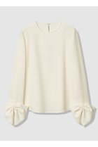 【アルアバイル/allureville】の【LOULOU WILLOUGHBY】ダブルクロス袖リボンブラウス 人気、トレンドファッション・服の通販 founy(ファニー) ファッション Fashion レディースファッション Fashion for Women トップス・カットソー Cut & Sew Tops シャツ・ブラウス・オフィスカジュアル Elegant Blouses & Button-Ups シンプル Simple, Minimal スリーブ Sleeve, Long Sleeve / Short Sleeve ダブル Double, Double-Breasted バランス Balance, Style Balance リボン Ribbon, Bow ロング Long, Long-Length エレガント 上品 Elegant thumbnail オフホワイト|ID: prp329100004901431 ipo3291000000036677654
