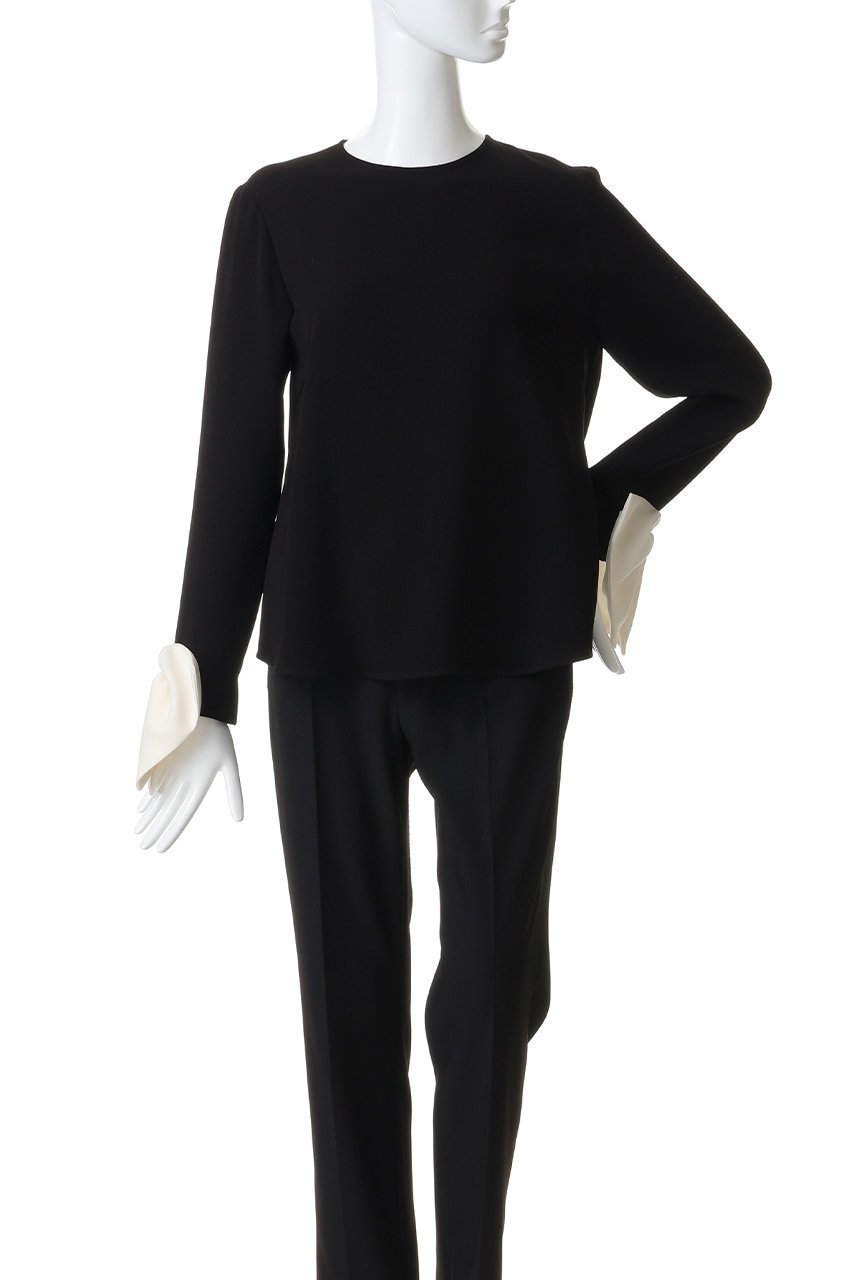 【アルアバイル/allureville】の【LOULOU WILLOUGHBY】ダブルクロス袖リボンブラウス 人気、トレンドファッション・服の通販 founy(ファニー) 　ファッション　Fashion　レディースファッション　Fashion for Women　トップス・カットソー　Cut & Sew Tops　シャツ・ブラウス・オフィスカジュアル　Elegant Blouses & Button-Ups　シンプル　Simple, Minimal　スリーブ　Sleeve, Long Sleeve / Short Sleeve　ダブル　Double, Double-Breasted　バランス　Balance, Style Balance　リボン　Ribbon, Bow　ロング　Long, Long-Length　エレガント 上品　Elegant　other-2|ID: prp329100004901431 ipo3291000000036677656