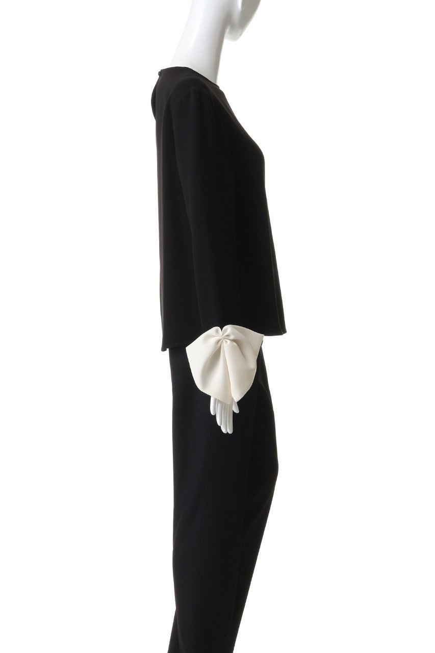 【アルアバイル/allureville】の【LOULOU WILLOUGHBY】ダブルクロス袖リボンブラウス 人気、トレンドファッション・服の通販 founy(ファニー) 　ファッション　Fashion　レディースファッション　Fashion for Women　トップス・カットソー　Cut & Sew Tops　シャツ・ブラウス・オフィスカジュアル　Elegant Blouses & Button-Ups　シンプル　Simple, Minimal　スリーブ　Sleeve, Long Sleeve / Short Sleeve　ダブル　Double, Double-Breasted　バランス　Balance, Style Balance　リボン　Ribbon, Bow　ロング　Long, Long-Length　エレガント 上品　Elegant　other-3|ID: prp329100004901431 ipo3291000000036677657