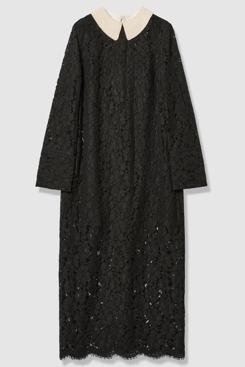 【アルアバイル/allureville】の【LOULOU WILLOUGHBY】パールネックレースワンピース インテリア・キッズ・メンズ・レディースファッション・服の通販 founy(ファニー) ファッション Fashion レディースファッション Fashion for Women ワンピース Dresses チュニック Tunic Tops & Dresses エレガント 上品 Elegant キャミソール Camisole, Spaghetti Strap Top ストレート Straight, Straight Cut チュニック Tunic, Long Top ドレス Dress, One-Piece ネックレス Necklace, Pendant Necklace パール Pearl, Pearl Accent レース Lace, Lace Fabric ロング Long, Long-Length ブラック|ID: prp329100004901439 ipo3291000000036677750