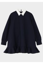 【ル フィル/LE PHIL】の襟付きフリルブラウス ネイビー|ID: prp329100004901477 ipo3291000000036865611