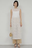 【ガリャルダガランテ/GALLARDAGALANTE】のジャガードシアーワンピース 人気、トレンドファッション・服の通販 founy(ファニー) ファッション Fashion レディースファッション Fashion for Women ワンピース Dresses チュニック Tunic Tops & Dresses エレガント 上品 Elegant チュニック Tunic, Long Top ロング Long, Long-Length |ID:prp329100004901483