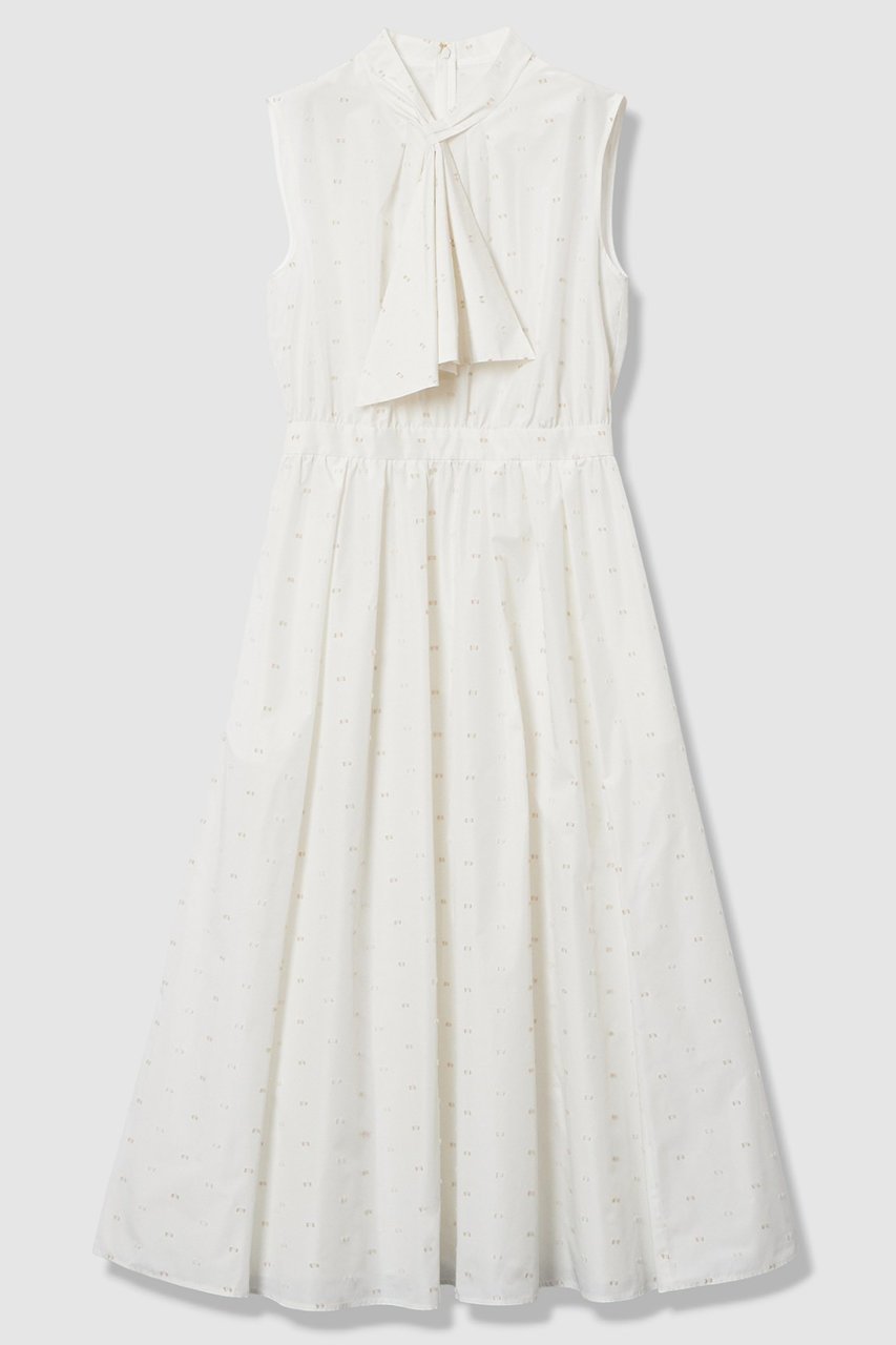 【アナイ/ANAYI】の【Eternal Line 2026】タフタカットジャガード ワンピース インテリア・キッズ・メンズ・レディースファッション・服の通販 founy(ファニー) ファッション Fashion レディースファッション Fashion for Women ワンピース Dresses チュニック Tunic Tops & Dresses ギャザー Gathered, Ruffled スカーフ Scarf, Neckwear チュニック Tunic, Long Top パーティ Party, Party Style フィット Fit, Slim Fit フレア Flare, Flared ペチコート Petticoat, Underskirt ロング Long, Long-Length エレガント 上品 Elegant ホワイト|ID: prp329100004901484 ipo3291000000036678168