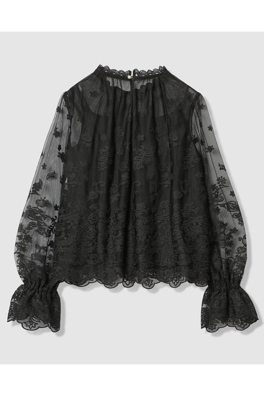 【アナイ/ANAYI】の【Eternal Line 2026】チュール刺繍ベル袖 ブラウス 人気、トレンドファッション・服の通販 founy(ファニー) ファッション Fashion レディースファッション Fashion for Women トップス・カットソー Cut & Sew Tops シャツ・ブラウス・オフィスカジュアル Elegant Blouses & Button-Ups キャミソール Camisole, Spaghetti Strap Top ジャケット Jacket, Outerwear スカラップ Scallop, Scalloped Edge スリーブ Sleeve, Long Sleeve / Short Sleeve チュール Tulip, Tulip Motif バランス Balance, Style Balance ロング Long, Long-Length エレガント 上品 Elegant 無地 Plain, Solid Color other-2|ID: prp329100004901488 ipo3291000000036678232