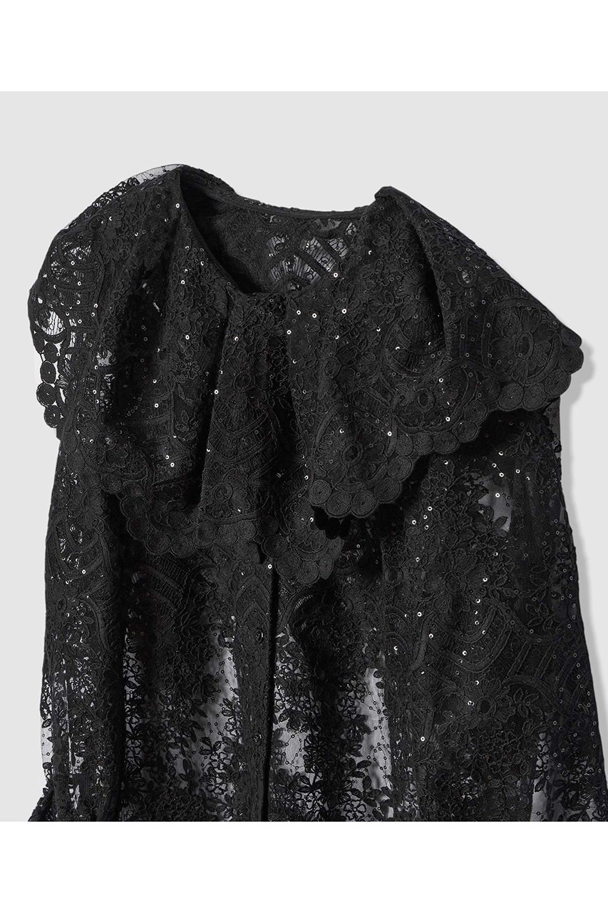 【アルアバイル/allureville】の【LOULOU WILLOUGHBY】チュール刺繍ブラウス 大人の最旬トレンドファッション＆コーディネート founy(ファウニー) 　ファッション　Fashion　レディースファッション　Fashion for Women　トップス・カットソー　Cut & Sew Tops　シャツ・ブラウス・オフィスカジュアル　Elegant Blouses & Button-Ups　おすすめ　Recommended / Our Picks　カフス　Cuff Design　カーディガン　Cardigan, Knitwear　ジャケット　Jacket, Outerwear　スカラップ　Scallop, Scalloped Edge　スパンコール　Sequins, Sequin Embellishment　スリーブ　Sleeve, Long Sleeve / Short Sleeve　チュール　Tulip, Tulip Motif　リボン　Ribbon, Bow　レース　Lace, Lace Fabric　ロング　Long, Long-Length　ワイド　Wide, Wide Fit　other-3|ID: prp329100004901502 ipo3291000000036678395
