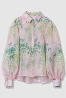 【アルアバイル/allureville】の【LOULOU WILLOUGHBY】RATTI オーガンフラワーブラウス 大人の最旬トレンドファッション＆コーディネート founy(ファウニー) ファッション Fashion レディースファッション Fashion for Women トップス・カットソー Cut & Sew Tops シャツ・ブラウス・オフィスカジュアル Elegant Blouses & Button-Ups イエロー Yellow イタリア Italy オーガンジー Organza Fabric スリット Slit, Slit Detail スリーブ Sleeve, Long Sleeve / Short Sleeve フラワー Flower, Floral プリント Print, Printed Pattern ヨーク Yoke, Yoke Design ロング Long, Long-Length 春 Spring |ID:prp329100004901504