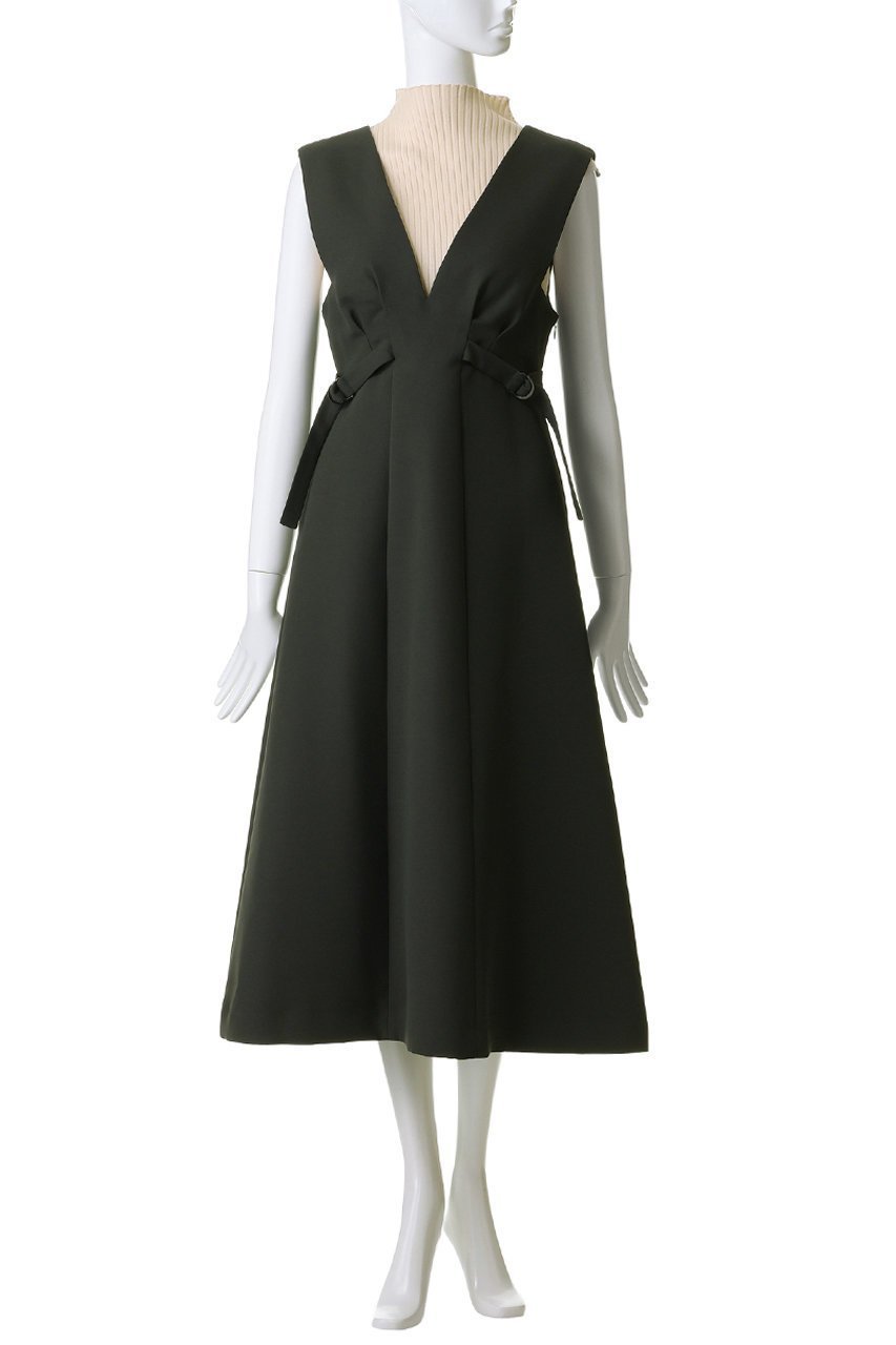 【ランバン オン ブルー/LANVIN en Bleu】のダブルクロスジャンバースカート 人気、トレンドファッション・服の通販 founy(ファニー) 　ファッション　Fashion　レディースファッション　Fashion for Women　スカート　Skirts　ワンピース　Dresses　スタイリッシュ　Stylish, Fashionable　ダブル　Double, Double-Breasted　チュニック　Tunic, Long Top　ロング　Long, Long-Length　other-2|ID: prp329100004901512 ipo3291000000036678501