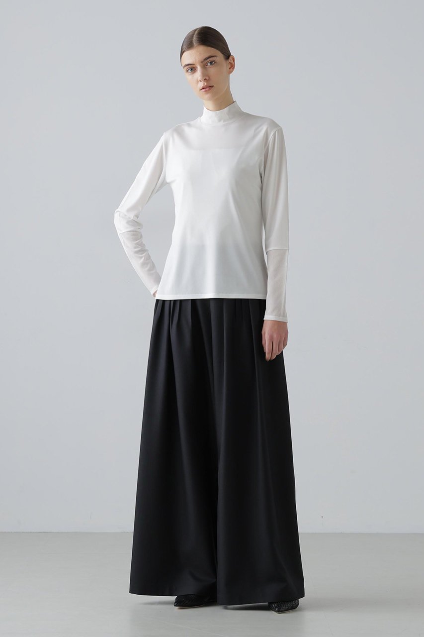 【アドーア/ADORE】のハイツイストスムーストップス 人気、トレンドファッション・服の通販 founy(ファニー) 　ファッション　Fashion　レディースファッション　Fashion for Women　トップス・カットソー　Cut & Sew Tops　シャツ・ブラウス・オフィスカジュアル　Elegant Blouses & Button-Ups　ロングTシャツ・Tシャツ　Longline T-Shirts & Tees　カットソー・ベーシックTシャツ　Cut-and-Sewn Tops / Stretch Tees & Basics　シンプル　Simple, Minimal　スリーブ　Sleeve, Long Sleeve / Short Sleeve　ダブル　Double, Double-Breasted　テレコ　Ribbed, Rib Stitch　ロング　Long, Long-Length　エレガント 上品　Elegant　other-3|ID: prp329100004901537 ipo3291000000036678766