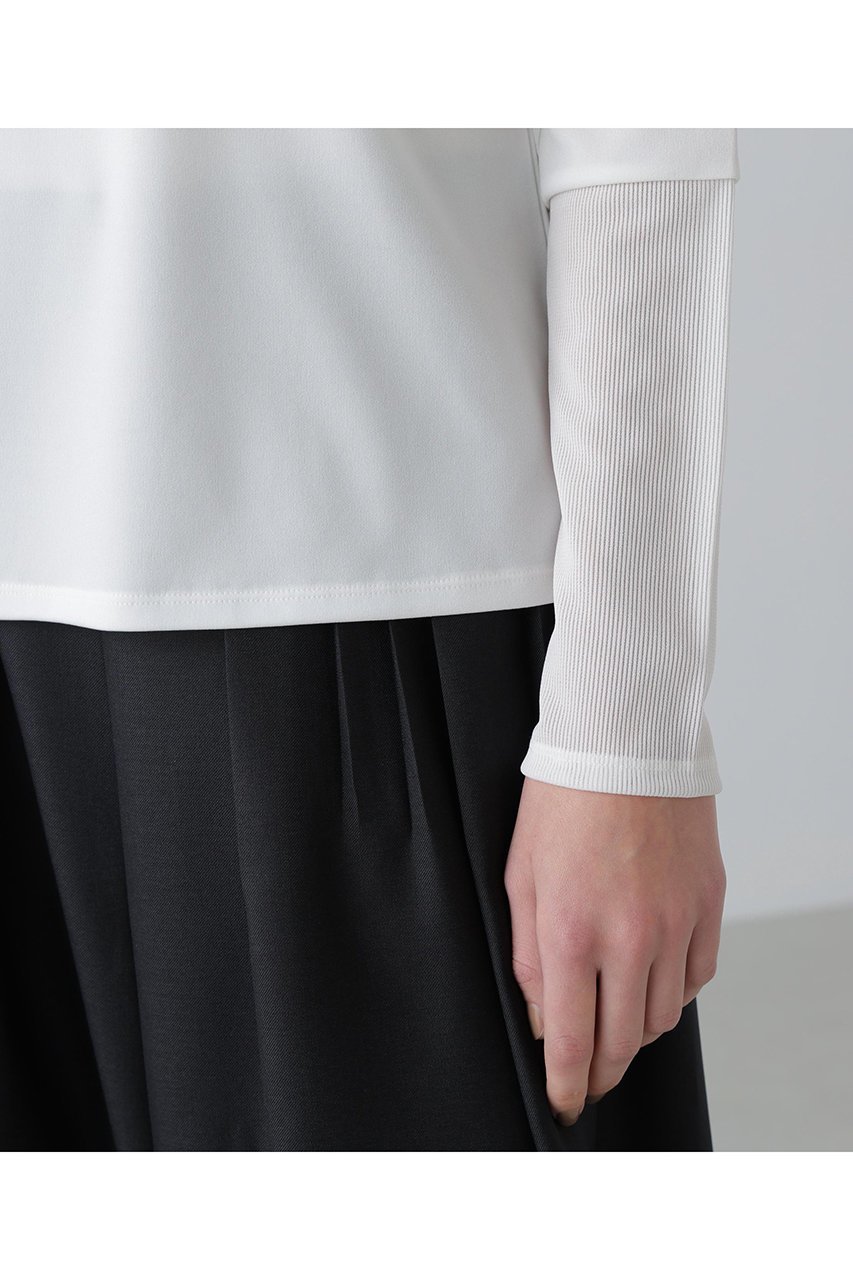 【アドーア/ADORE】のハイツイストスムーストップス 人気、トレンドファッション・服の通販 founy(ファニー) 　ファッション　Fashion　レディースファッション　Fashion for Women　トップス・カットソー　Cut & Sew Tops　シャツ・ブラウス・オフィスカジュアル　Elegant Blouses & Button-Ups　ロングTシャツ・Tシャツ　Longline T-Shirts & Tees　カットソー・ベーシックTシャツ　Cut-and-Sewn Tops / Stretch Tees & Basics　シンプル　Simple, Minimal　スリーブ　Sleeve, Long Sleeve / Short Sleeve　ダブル　Double, Double-Breasted　テレコ　Ribbed, Rib Stitch　ロング　Long, Long-Length　エレガント 上品　Elegant　other-8|ID: prp329100004901537 ipo3291000000036678771