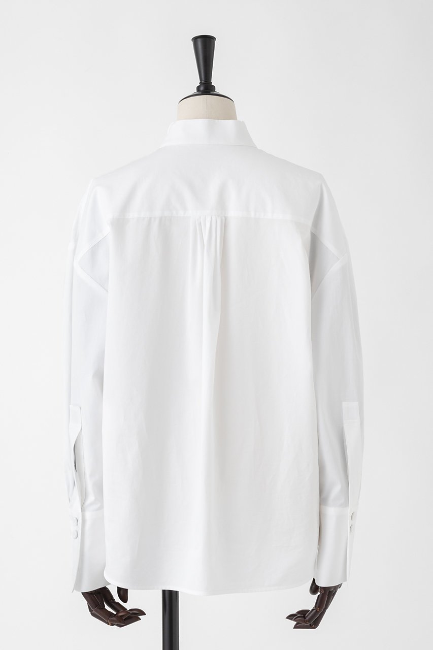 【オーヴィル/EAUVIRE】のウィングカラーシャツ 人気、トレンドファッション・服の通販 founy(ファニー) 　ファッション　Fashion　レディースファッション　Fashion for Women　トップス・カットソー　Cut & Sew Tops　シャツ・ブラウス・オフィスカジュアル　Elegant Blouses & Button-Ups　サテン　Satin, Glossy Fabric　スリーブ　Sleeve, Long Sleeve / Short Sleeve　ロング　Long, Long-Length　日本製　Made In Japan　other-3|ID: prp329100004901541 ipo3291000000036678799