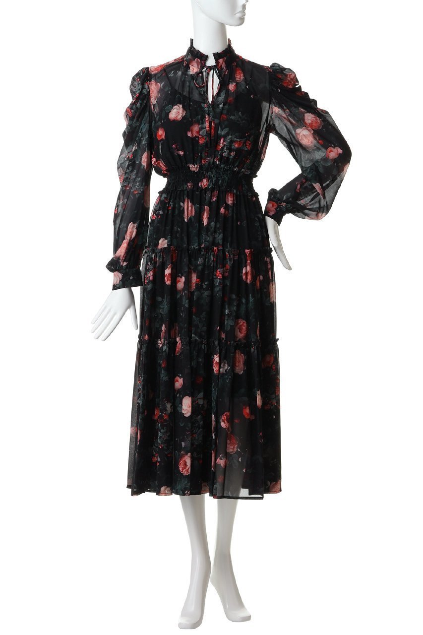 【コルコバード/CORCOVADO】のローザシフォンドレス 人気、トレンドファッション・服の通販 founy(ファニー) 　ファッション　Fashion　レディースファッション　Fashion for Women　ワンピース　Dresses　フォーマル・パーティードレス・結婚式用ドレス　Elegant & Casual Dresses　チュニック　Tunic Tops & Dresses　シフォン　Chiffon, Lightweight Fabric　チュニック　Tunic, Long Top　ドレス　Dress, One-Piece　プリント　Print, Printed Pattern　ローズ　Rose, Rose Motif　other-2|ID: prp329100004901556 ipo3291000000036678939