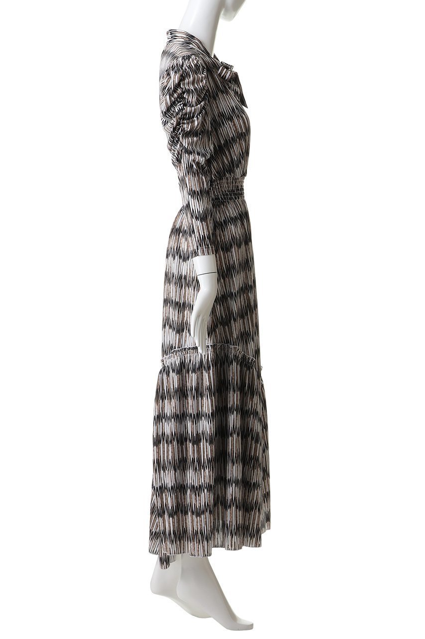 【コルコバード/CORCOVADO】のプリントボウタイリボンドレス 人気、トレンドファッション・服の通販 founy(ファニー) 　ファッション　Fashion　レディースファッション　Fashion for Women　ワンピース　Dresses　フォーマル・パーティードレス・結婚式用ドレス　Elegant & Casual Dresses　チュニック　Tunic Tops & Dresses　おすすめ　Recommended / Our Picks　ギャザー　Gathered, Ruffled　スリーブ　Sleeve, Long Sleeve / Short Sleeve　チュニック　Tunic, Long Top　ドレス　Dress, One-Piece　プリント　Print, Printed Pattern　マキシ　Maxi, Full Length　リボン　Ribbon, Bow　リュクス　Luxury, Elegant, High-End, Chic　other-3|ID: prp329100004901558 ipo3291000000036678956