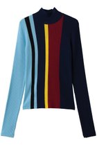 【エンフォルド/ENFOLD】のSTRIPE RIB PULLOVER ネイビー|ID: prp329100004901582 ipo3291000000036679163