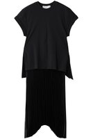 【スリーワン フィリップリム/3.1 Phillip Lim】のショートスリーブ Tシャツ コンボドレス with プリーツスカート 人気、トレンドファッション・服の通販 founy(ファニー) ファッション Fashion レディースファッション Fashion for Women スカート Skirts プリーツスカート / 上品フェミニンスタイル Pleated Skirts ワンピース Dresses コンビ Combo, Combination Style サテン Satin, Glossy Fabric シューズ Shoes, Footwear ショート Short, Short Length シンプル Simple, Minimal スリーブ Sleeve, Long Sleeve / Short Sleeve チュニック Tunic, Long Top ドレス Dress, One-Piece フラット Flat, Flat Shoes プリーツ Pleats, Pleated モダン Modern, Contemporary ロング Long, Long-Length |ID:prp329100004901585