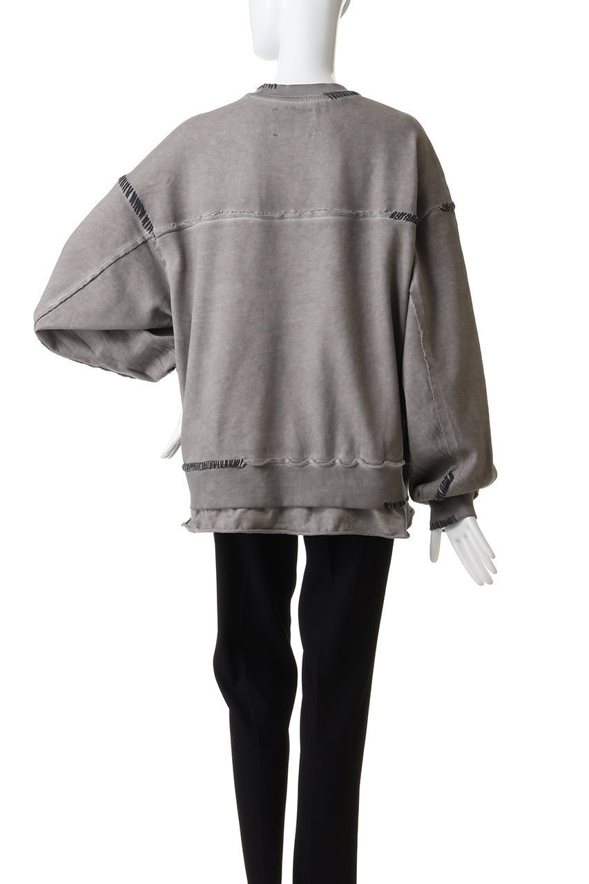 【メゾンスペシャル/MAISON SPECIAL】の【UNISEX】オーバーダイエンブロイダリー クルースウェット 人気、トレンドファッション・服の通販 founy(ファニー) 　ファッション　Fashion　レディースファッション　Fashion for Women　トップス・カットソー　Cut & Sew Tops　シャツ・ブラウス・オフィスカジュアル　Elegant Blouses & Button-Ups　レディースパーカー・カジュアルフーディー　Casual Hoodies & Sweatshirts　ロングTシャツ・Tシャツ　Longline T-Shirts & Tees　スウェット・クルーネックトップス　Sweatshirts & Crewnecks / Relaxed Fit Sweat Tops　カットソー・ベーシックTシャツ　Cut-and-Sewn Tops / Stretch Tees & Basics　ユニセックス　Unisex, Genderless　ダメージ　Distressed, Destroyed　ブリーチ　Bleach, Washed Finish　ランダム　Random, Irregular　other-4|ID: prp329100004901591 ipo3291000000036711364