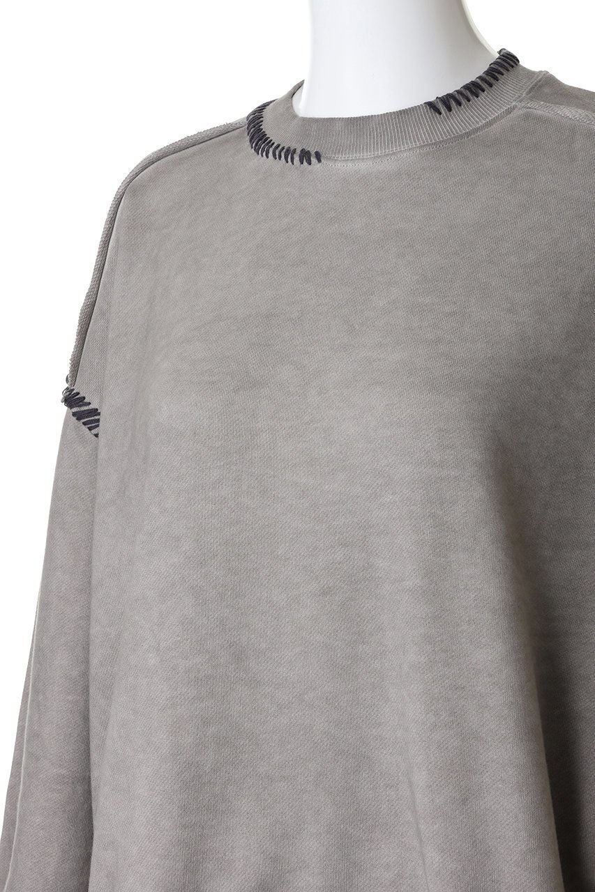 【メゾンスペシャル/MAISON SPECIAL】の【UNISEX】オーバーダイエンブロイダリー クルースウェット 人気、トレンドファッション・服の通販 founy(ファニー) 　ファッション　Fashion　レディースファッション　Fashion for Women　トップス・カットソー　Cut & Sew Tops　シャツ・ブラウス・オフィスカジュアル　Elegant Blouses & Button-Ups　レディースパーカー・カジュアルフーディー　Casual Hoodies & Sweatshirts　ロングTシャツ・Tシャツ　Longline T-Shirts & Tees　スウェット・クルーネックトップス　Sweatshirts & Crewnecks / Relaxed Fit Sweat Tops　カットソー・ベーシックTシャツ　Cut-and-Sewn Tops / Stretch Tees & Basics　ユニセックス　Unisex, Genderless　ダメージ　Distressed, Destroyed　ブリーチ　Bleach, Washed Finish　ランダム　Random, Irregular　other-5|ID: prp329100004901591 ipo3291000000036711365