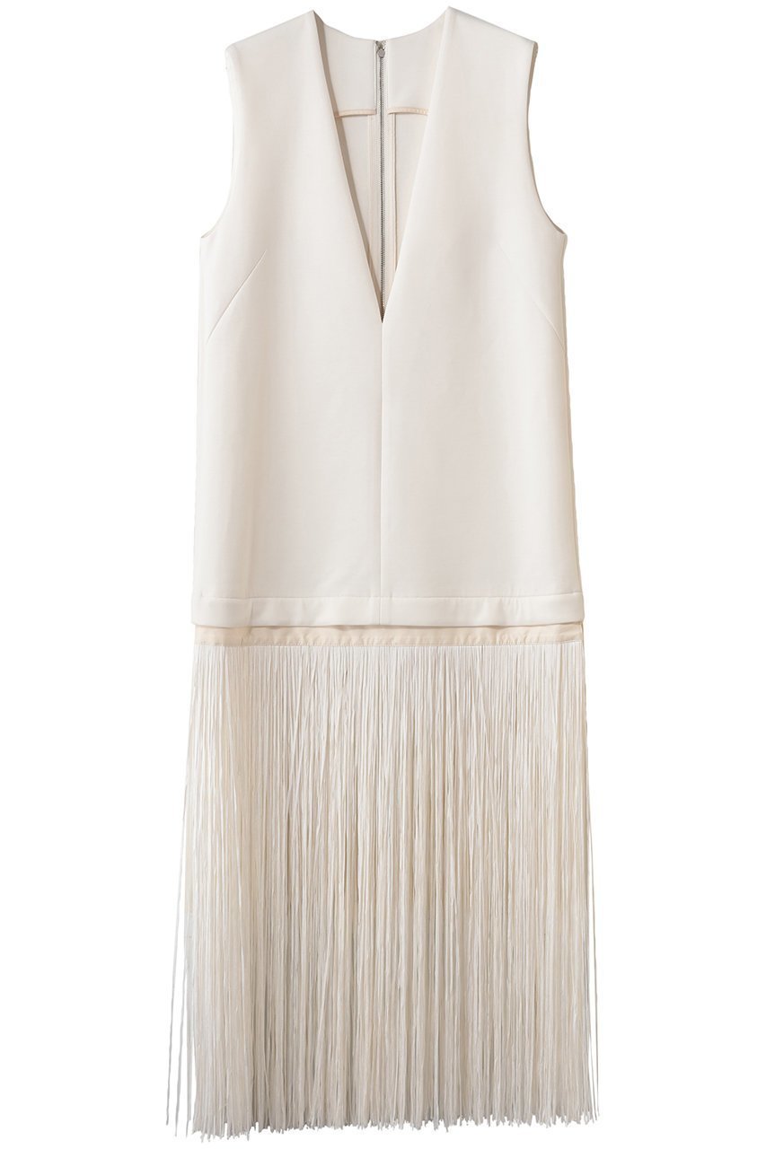 【プランク プロジェクト/PRANK PROJECT】のフリンジワンピース インテリア・キッズ・メンズ・レディースファッション・服の通販 founy(ファニー) 　ファッション　Fashion　レディースファッション　Fashion for Women　ワンピース　Dresses　チュニック　Tunic Tops & Dresses　カッティング　Cutting Detail　シンプル　Simple, Minimal　ジャケット　Jacket, Outerwear　チュニック　Tunic, Long Top　ドレス　Dress, One-Piece　フォルム　Silhouette, Form　フリンジ　Fringe, Tassel　ロング　Long, Long-Length　WHT(ホワイト)|ID: prp329100004901601 ipo3291000000036679378