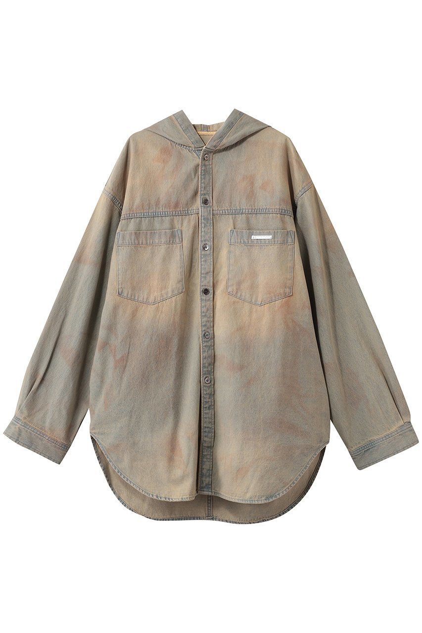 【プランク プロジェクト/PRANK PROJECT】のデニムフーディシャツ インテリア・キッズ・メンズ・レディースファッション・服の通販 founy(ファニー) 　ファッション　Fashion　レディースファッション　Fashion for Women　トップス・カットソー　Cut & Sew Tops　シャツ・ブラウス・オフィスカジュアル　Elegant Blouses & Button-Ups　おすすめ　Recommended / Our Picks　インナー　Innerwear　キャミソール　Camisole, Spaghetti Strap Top　ジャケット　Jacket, Outerwear　スリーブ　Sleeve, Long Sleeve / Short Sleeve　デニム　Denim, Jeans Material　ブルゾン　Blouson, Bomber Jacket　ランダム　Random, Irregular　レース　Lace, Lace Fabric　ロング　Long, Long-Length　ヴィンテージ　Vintage Style　BGE(ベージュ)|ID: prp329100004901607 ipo3291000000036679451