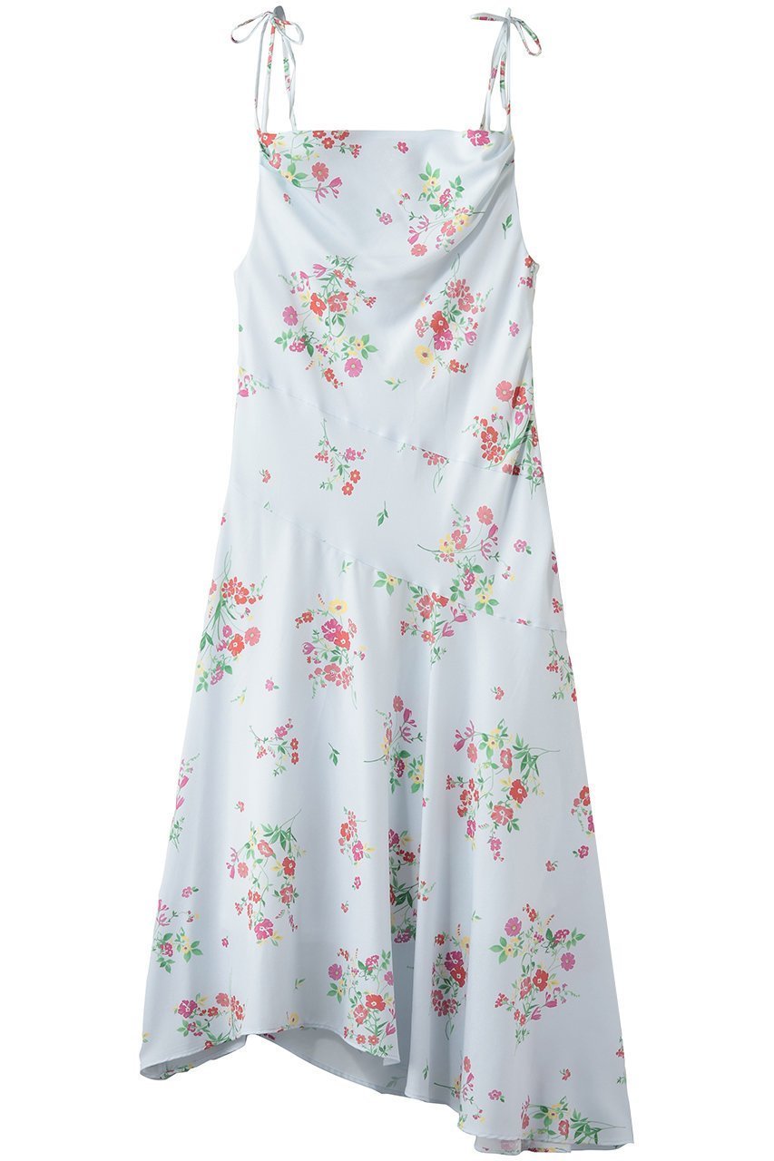 【メゾンスペシャル/MAISON SPECIAL】のFlower Camisole Dress/フラワーキャミワンピース インテリア・キッズ・メンズ・レディースファッション・服の通販 founy(ファニー) 　ファッション　Fashion　レディースファッション　Fashion for Women　ワンピース　Dresses　フォーマル・パーティードレス・結婚式用ドレス　Elegant & Casual Dresses　キャミソールワンピース　Camisole Dresses　チュニック　Tunic Tops & Dresses　アシンメトリー　Asymmetrical Style　クール　Cool, Chic　チュニック　Tunic, Long Top　バランス　Balance, Style Balance　パターン　Pattern, Design Print　フラワー　Flower, Floral　プリント　Print, Printed Pattern　リボン　Ribbon, Bow　ロング　Long, Long-Length　WHT(ホワイト)|ID: prp329100004901636 ipo3291000000036679774
