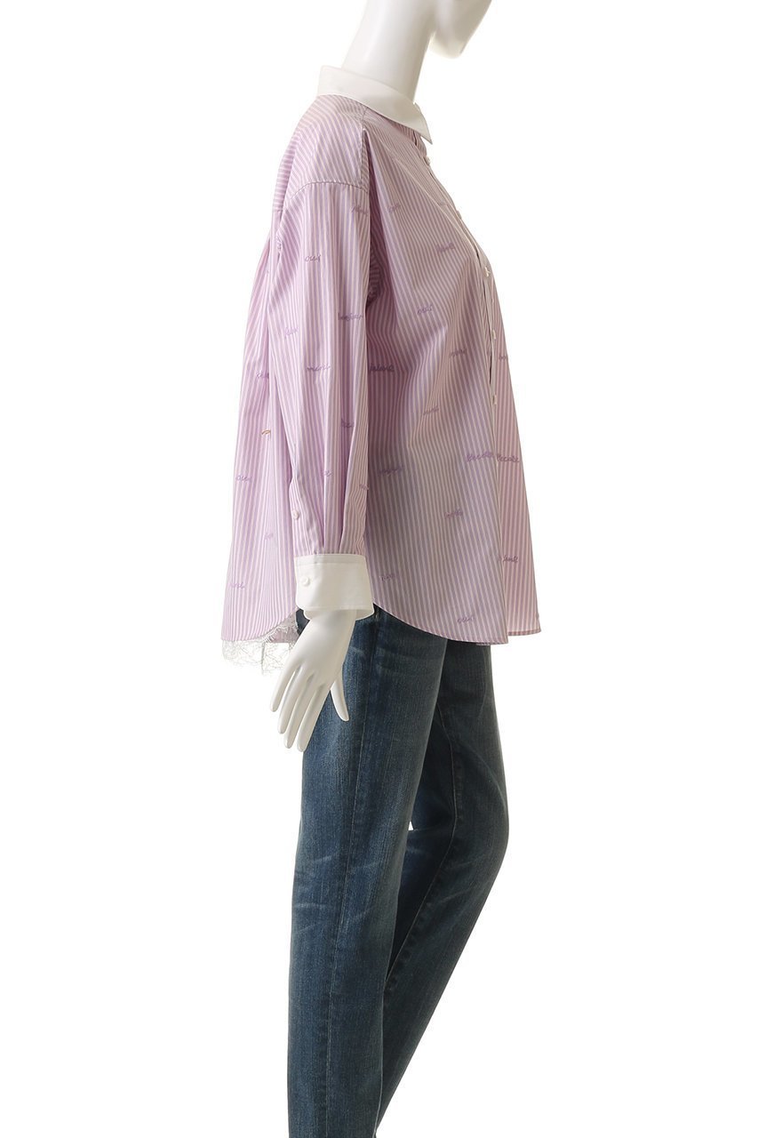 【ミュベール/MUVEIL】のレター刺しゅうシャツブラウス 人気、トレンドファッション・服の通販 founy(ファニー) 　ファッション　Fashion　レディースファッション　Fashion for Women　トップス・カットソー　Cut & Sew Tops　シャツ・ブラウス・オフィスカジュアル　Elegant Blouses & Button-Ups　おすすめ　Recommended / Our Picks　カフス　Cuff Design　クラシカル　Classical, Vintage-Inspired　ジャケット　Jacket, Outerwear　スリーブ　Sleeve, Long Sleeve / Short Sleeve　レース　Lace, Lace Fabric　ロング　Long, Long-Length　other-3|ID: prp329100004901640 ipo3291000000036711491