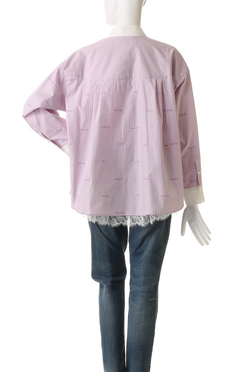 【ミュベール/MUVEIL】のレター刺しゅうシャツブラウス 人気、トレンドファッション・服の通販 founy(ファニー) 　ファッション　Fashion　レディースファッション　Fashion for Women　トップス・カットソー　Cut & Sew Tops　シャツ・ブラウス・オフィスカジュアル　Elegant Blouses & Button-Ups　おすすめ　Recommended / Our Picks　カフス　Cuff Design　クラシカル　Classical, Vintage-Inspired　ジャケット　Jacket, Outerwear　スリーブ　Sleeve, Long Sleeve / Short Sleeve　レース　Lace, Lace Fabric　ロング　Long, Long-Length　other-4|ID: prp329100004901640 ipo3291000000036711493
