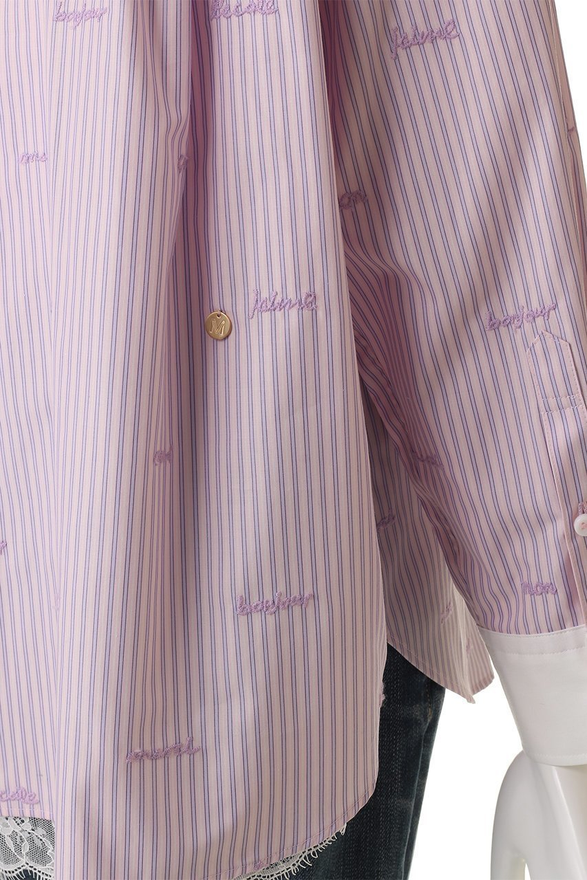 【ミュベール/MUVEIL】のレター刺しゅうシャツブラウス 人気、トレンドファッション・服の通販 founy(ファニー) 　ファッション　Fashion　レディースファッション　Fashion for Women　トップス・カットソー　Cut & Sew Tops　シャツ・ブラウス・オフィスカジュアル　Elegant Blouses & Button-Ups　おすすめ　Recommended / Our Picks　カフス　Cuff Design　クラシカル　Classical, Vintage-Inspired　ジャケット　Jacket, Outerwear　スリーブ　Sleeve, Long Sleeve / Short Sleeve　レース　Lace, Lace Fabric　ロング　Long, Long-Length　other-7|ID: prp329100004901640 ipo3291000000036711498