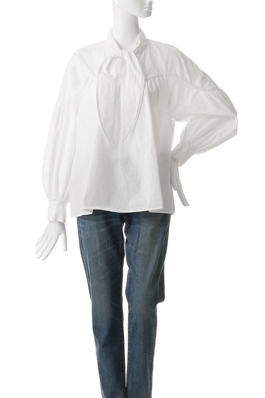 【ミュベール/MUVEIL】のボータイチュニックブラウス 人気、トレンドファッション・服の通販 founy(ファニー) ファッション Fashion レディースファッション Fashion for Women トップス・カットソー Cut & Sew Tops シャツ・ブラウス・オフィスカジュアル Elegant Blouses & Button-Ups エレガント 上品 Elegant シンプル Simple, Minimal スリーブ Sleeve, Long Sleeve / Short Sleeve ダンガリー Dungaree, Chambray チュニック Tunic, Long Top バルーン Balloon, Balloon Silhouette ロング Long, Long-Length other-2|ID: prp329100004901641 ipo3291000000036711502