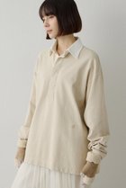 【ウィムガゼット/Whim Gazette】の刺繍ラガーシャツ 人気、トレンドファッション・服の通販 founy(ファニー) ファッション Fashion レディースファッション Fashion for Women トップス・カットソー Cut & Sew Tops シャツ・ブラウス・オフィスカジュアル Elegant Blouses & Button-Ups ロングTシャツ・Tシャツ Longline T-Shirts & Tees カットソー・ベーシックTシャツ Cut-and-Sewn Tops / Stretch Tees & Basics クラシカル Classical, Vintage-Inspired シンプル Simple, Minimal スポーティ Sporty, Casual Athletic スリーブ Sleeve, Long Sleeve / Short Sleeve ボトム Bottoms, Lower Wear ロング Long, Long-Length エレガント 上品 Elegant thumbnail ベージュ|ID: prp329100004901644 ipo3291000000036679862