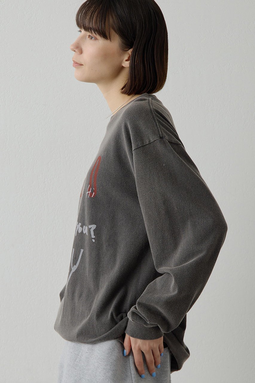 【ウィムガゼット/Whim Gazette】のロゴロングスリーブTシャツ 人気、トレンドファッション・服の通販 founy(ファニー) 　ファッション　Fashion　レディースファッション　Fashion for Women　トップス・カットソー　Cut & Sew Tops　シャツ・ブラウス・オフィスカジュアル　Elegant Blouses & Button-Ups　ロングTシャツ・Tシャツ　Longline T-Shirts & Tees　カットソー・ベーシックTシャツ　Cut-and-Sewn Tops / Stretch Tees & Basics　カットソー　Cut and Sewn Top　スリーブ　Sleeve, Long Sleeve / Short Sleeve　プリント　Print, Printed Pattern　ベーシック　Basic, Essential　ロング　Long, Long-Length　other-2|ID: prp329100004901645 ipo3291000000036679873