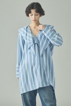 【カレンソロジー/Curensology】の〈C.S.G〉ストライプラッフルブラウス サックス|ID: prp329100004901648 ipo3291000000036679900