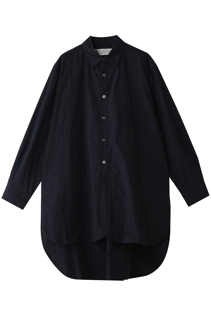 【ミディウミ/MidiUmi】のwide long shirt シャツ インテリア・キッズ・メンズ・レディースファッション・服の通販 founy(ファウニー) 　ファッション　Fashion　レディースファッション　Fashion for Women　トップス・カットソー　Cut & Sew Tops　シャツ・ブラウス・オフィスカジュアル　Elegant Blouses & Button-Ups　スリーブ　Sleeve, Long Sleeve / Short Sleeve　ロング　Long, Long-Length　ワイド　Wide, Wide Fit　navy|ID: prp329100004901655 ipo3291000000036679961