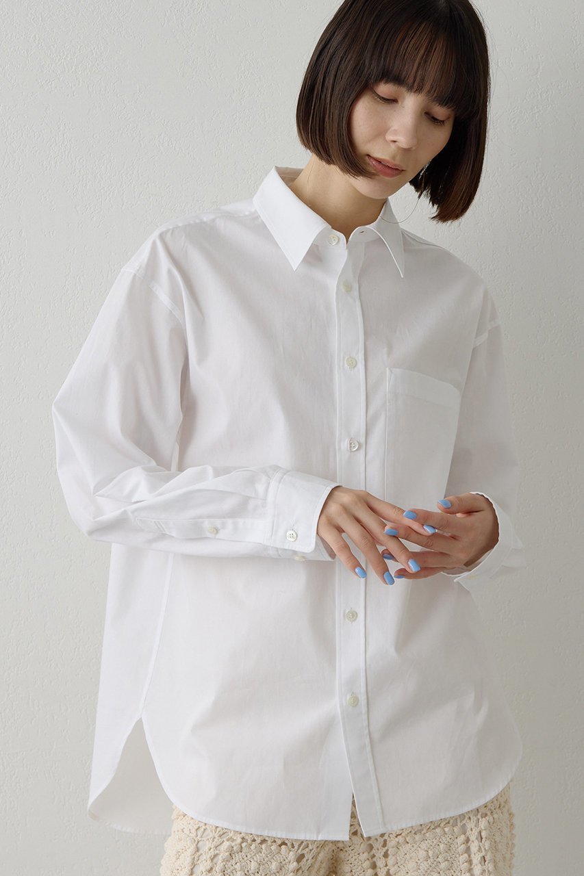 【ウィムガゼット/Whim Gazette】のブロードシャツ インテリア・キッズ・メンズ・レディースファッション・服の通販 founy(ファニー) 　ファッション　Fashion　レディースファッション　Fashion for Women　トップス・カットソー　Cut & Sew Tops　シャツ・ブラウス・オフィスカジュアル　Elegant Blouses & Button-Ups　おすすめ　Recommended / Our Picks　シンプル　Simple, Minimal　スウェット / スエット　Sweatshirt, Sweatwear　スリーブ　Sleeve, Long Sleeve / Short Sleeve　トレンド　Trend, Trending Now　ブロード　Broadcloth, Fine Cotton　ベーシック　Basic, Essential　ポケット　Pocket, Pocket Detail　ロング　Long, Long-Length　オフホワイト|ID: prp329100004901684 ipo3291000000036680289