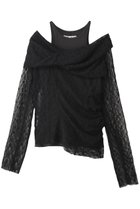 【プランク プロジェクト/PRANK PROJECT】のオフショルダーレイヤードトップ 人気、トレンドファッション・服の通販 founy(ファニー) ファッション Fashion レディースファッション Fashion for Women トップス・カットソー Cut & Sew Tops キャミソール&ノースリーブ Camisoles & Sleeveless Tops シャツ・ブラウス・オフィスカジュアル Elegant Blouses & Button-Ups インナー Innerwear カットソー Cut and Sewn Top キャミソール Camisole, Spaghetti Strap Top ストレッチ Stretch, Stretchy Fabric タンク Tank Top, Sleeveless Top ノースリーブ Sleeveless, No-Sleeve レース Lace, Lace Fabric thumbnail BLK(ブラック)|ID: prp329100004901698 ipo3291000000036680413