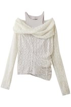 【プランク プロジェクト/PRANK PROJECT】のオフショルダーレイヤードトップ 人気、トレンドファッション・服の通販 founy(ファニー) ファッション Fashion レディースファッション Fashion for Women トップス・カットソー Cut & Sew Tops キャミソール&ノースリーブ Camisoles & Sleeveless Tops シャツ・ブラウス・オフィスカジュアル Elegant Blouses & Button-Ups インナー Innerwear カットソー Cut and Sewn Top キャミソール Camisole, Spaghetti Strap Top ストレッチ Stretch, Stretchy Fabric タンク Tank Top, Sleeveless Top ノースリーブ Sleeveless, No-Sleeve レース Lace, Lace Fabric thumbnail WHT(ホワイト)|ID: prp329100004901698 ipo3291000000036680414