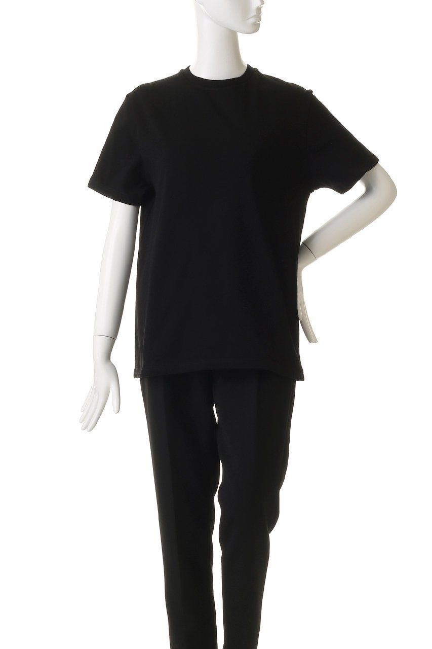 【ジル サンダー/JIL SANDER】の【JIL SANDER+】レザーパッチ付き クルーネック ショートスリーブTシャツ 人気、トレンドファッション・服の通販 founy(ファニー) 　ファッション　Fashion　レディースファッション　Fashion for Women　トップス・カットソー　Cut & Sew Tops　シャツ・ブラウス・オフィスカジュアル　Elegant Blouses & Button-Ups　ロングTシャツ・Tシャツ　Longline T-Shirts & Tees　カットソー・ベーシックTシャツ　Cut-and-Sewn Tops / Stretch Tees & Basics　ショート　Short, Short Length　シンプル　Simple, Minimal　スリーブ　Sleeve, Long Sleeve / Short Sleeve　バランス　Balance, Style Balance　パッチ　Patch, Appliqué　ベーシック　Basic, Essential　ボトム　Bottoms, Lower Wear　other-2|ID: prp329100004901699 ipo3291000000036680426