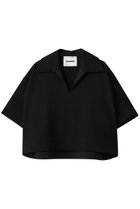 【ジル サンダー/JIL SANDER】のオープンカラー ジャージーショートスリーブ トップス ブラック|ID: prp329100004901700 ipo3291000000036925710