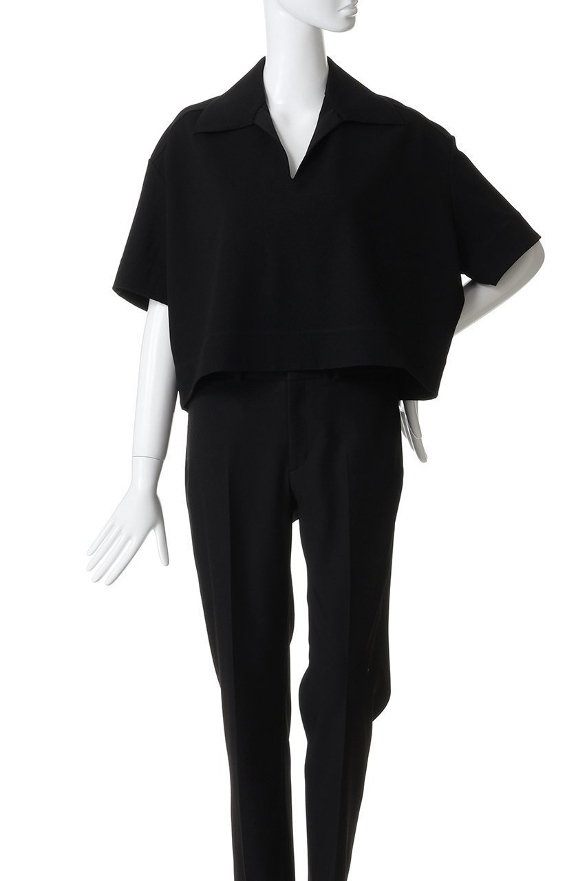 【ジル サンダー/JIL SANDER】のオープンカラー ジャージーショートスリーブ トップス 大人の最旬トレンドファッション＆コーディネート founy(ファウニー) 　ファッション　Fashion　レディースファッション　Fashion for Women　トップス・カットソー　Cut & Sew Tops　シャツ・ブラウス・オフィスカジュアル　Elegant Blouses & Button-Ups　ロングTシャツ・Tシャツ　Longline T-Shirts & Tees　カットソー・ベーシックTシャツ　Cut-and-Sewn Tops / Stretch Tees & Basics　ショート　Short, Short Length　スタイリッシュ　Stylish, Fashionable　スラックス　Slacks, Dress Pants　スリーブ　Sleeve, Long Sleeve / Short Sleeve　デニム　Denim, Jeans Material　ポロシャツ　Polo Shirt, Collared Tee　再入荷　Restock / Back in Stock　other-2|ID: prp329100004901700 ipo3291000000036925711