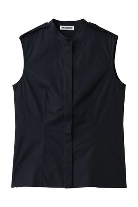 【ジル サンダー/JIL SANDER】のコットン ポプリン ラッフル トップス 大人の最旬トレンドファッション＆コーディネート founy(ファウニー) ファッション Fashion レディースファッション Fashion for Women トップス・カットソー Cut & Sew Tops キャミソール&ノースリーブ Camisoles & Sleeveless Tops シャツ・ブラウス・オフィスカジュアル Elegant Blouses & Button-Ups ラッフルトップス・フリルブラウス Ruffle Tops / Frilled Blouses ショルダー Shoulder, Shoulder Strap ノースリーブ Sleeveless, No-Sleeve フリル Frill, Ruffle ラッフル Ruffle, Frill 再入荷 Restock / Back in Stock |ID:prp329100004901703