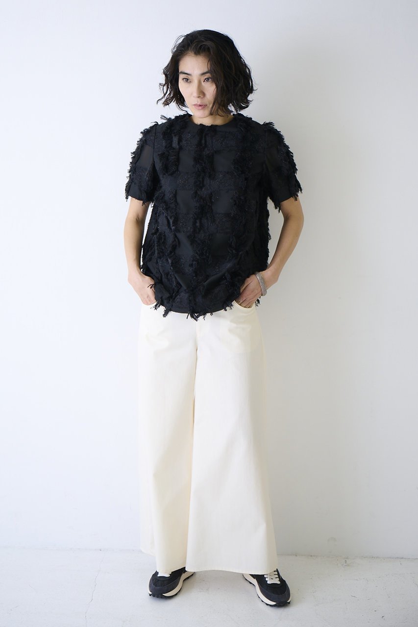 【エムフィル/M Fil】のラメクロス ジャカード フォルムブラウス 人気、トレンドファッション・服の通販 founy(ファニー) ファッション Fashion レディースファッション Fashion for Women トップス・カットソー Cut & Sew Tops シャツ・ブラウス・オフィスカジュアル Elegant Blouses & Button-Ups インナー Innerwear ショート Short, Short Length ジャカード/ジャガード Jacquard, Woven Pattern スリーブ Sleeve, Long Sleeve / Short Sleeve フォルム Silhouette, Form メッシュ Mesh, Net Fabric ラグジュアリー Luxury, Elegant 人気 Popular, Best Seller 今季 This Season, Current Season other-7|ID: prp329100004901708 ipo3291000000036680510