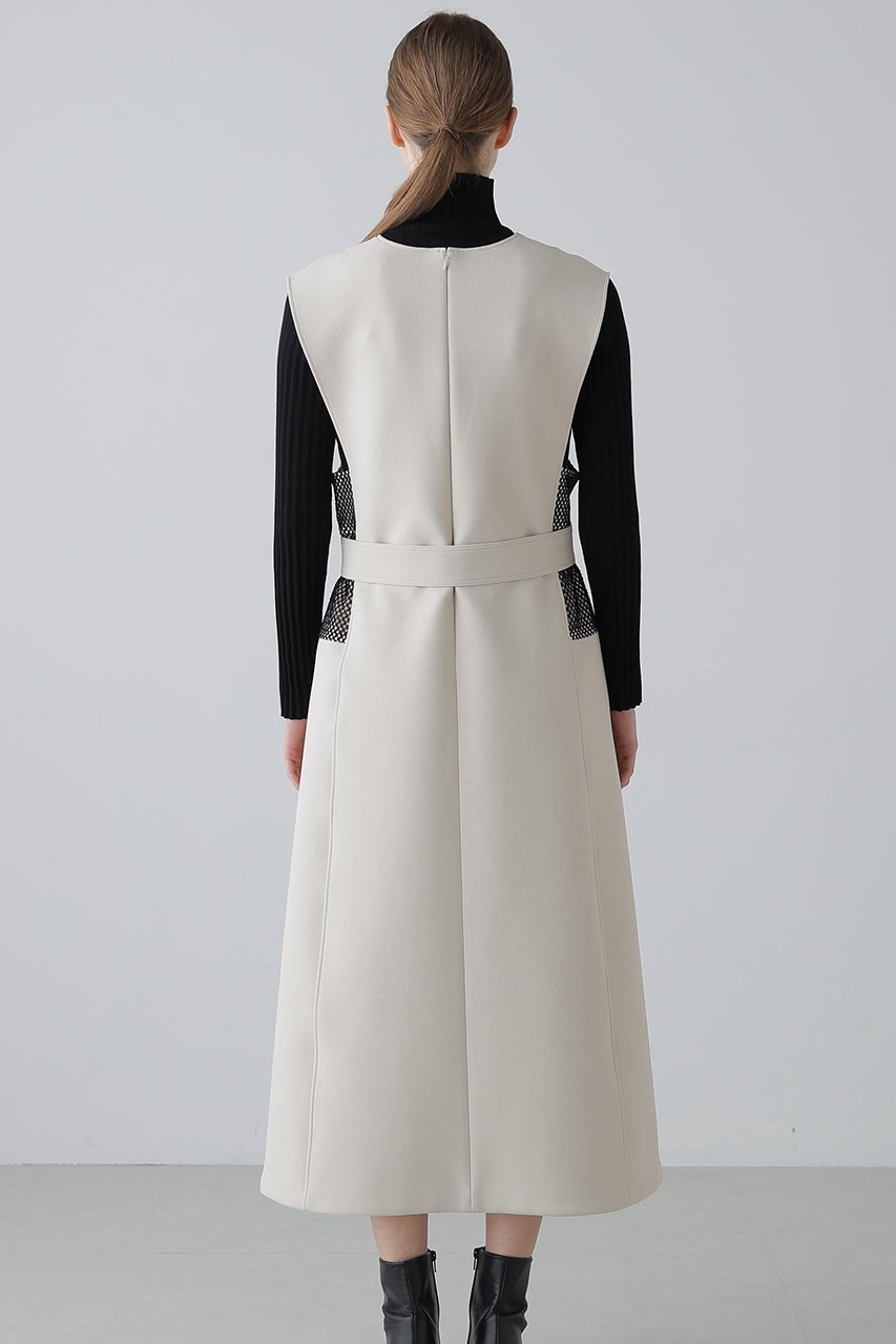 【アドーア/ADORE】のバイカラーボンディングワンピース 人気、トレンドファッション・服の通販 founy(ファニー) 　ファッション　Fashion　レディースファッション　Fashion for Women　ワンピース　Dresses　チュニック　Tunic Tops & Dresses　チュニック　Tunic, Long Top　フォルム　Silhouette, Form　ボンディング　Bonding, Bonded Fabric　メッシュ　Mesh, Net Fabric　ロング　Long, Long-Length　other-5|ID: prp329100004901722 ipo3291000000036680633