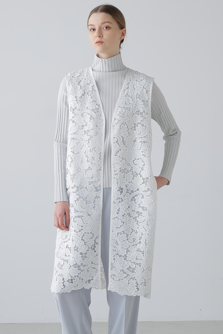 【アドーア/ADORE】のベリーレースブラウス 大人の最旬トレンドファッション＆コーディネート founy(ファウニー) 　ファッション　Fashion　レディースファッション　Fashion for Women　トップス・カットソー　Cut & Sew Tops　キャミソール&ノースリーブ　Camisoles & Sleeveless Tops　シャツ・ブラウス・オフィスカジュアル　Elegant Blouses & Button-Ups　ケミカル　Chemical, Chemical Wash　シアー　Sheer, See-Through　スリット　Slit, Slit Detail　ドレープ　Drape, Draping Fabric　ノースリーブ　Sleeveless, No-Sleeve　フロント　Front, Front Design　モチーフ　Motif, Design Theme　リーフ　Leaf, Botanical Leaf　ロング　Long, Long-Length　other-2|ID: prp329100004901744 ipo3291000000036868998