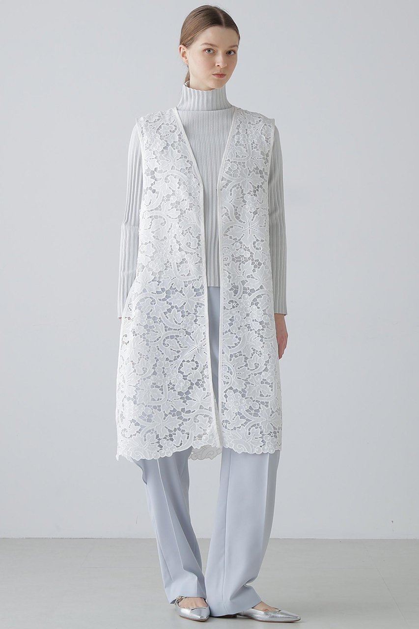 【アドーア/ADORE】のベリーレースブラウス 大人の最旬トレンドファッション＆コーディネート founy(ファウニー) 　ファッション　Fashion　レディースファッション　Fashion for Women　トップス・カットソー　Cut & Sew Tops　キャミソール&ノースリーブ　Camisoles & Sleeveless Tops　シャツ・ブラウス・オフィスカジュアル　Elegant Blouses & Button-Ups　ケミカル　Chemical, Chemical Wash　シアー　Sheer, See-Through　スリット　Slit, Slit Detail　ドレープ　Drape, Draping Fabric　ノースリーブ　Sleeveless, No-Sleeve　フロント　Front, Front Design　モチーフ　Motif, Design Theme　リーフ　Leaf, Botanical Leaf　ロング　Long, Long-Length　other-3|ID: prp329100004901744 ipo3291000000036868999