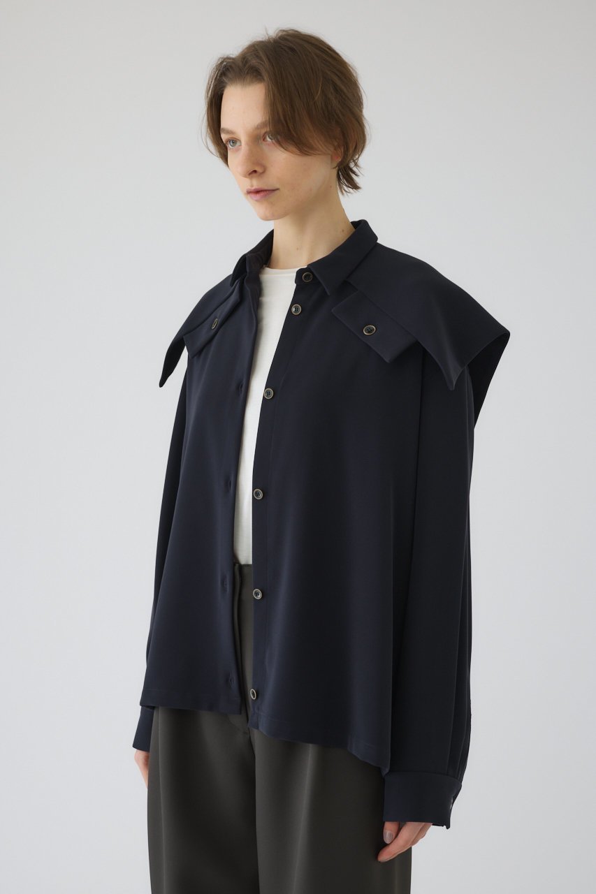 【リムアーク/RIM.ARK】のFlap design JK like SH/シャツ 人気、トレンドファッション・服の通販 founy(ファニー) 　ファッション　Fashion　レディースファッション　Fashion for Women　トップス・カットソー　Cut & Sew Tops　シャツ・ブラウス・オフィスカジュアル　Elegant Blouses & Button-Ups　おすすめ　Recommended / Our Picks　ジャケット　Jacket, Outerwear　ストレッチ　Stretch, Stretchy Fabric　スリーブ　Sleeve, Long Sleeve / Short Sleeve　セットアップ　Set-Up, Coordinated Outfit　フラップ　Flap, Flap Pocket　フロント　Front, Front Design　マニッシュ　Mannish, Boyish　ロング　Long, Long-Length　other-2|ID: prp329100004901758 ipo3291000000036711731