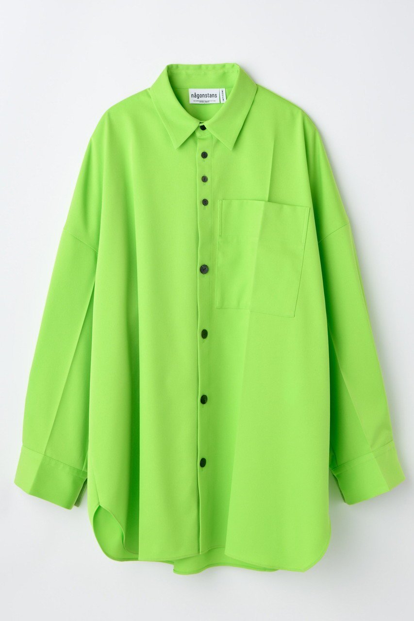 【ナゴンスタンス/nagonstans】のloose center crease shirt インテリア・キッズ・メンズ・レディースファッション・服の通販 founy(ファウニー) 　ファッション　Fashion　レディースファッション　Fashion for Women　トップス・カットソー　Cut & Sew Tops　シャツ・ブラウス・オフィスカジュアル　Elegant Blouses & Button-Ups　ストレッチ　Stretch, Stretchy Fabric　スリーブ　Sleeve, Long Sleeve / Short Sleeve　センター　Center, Center Line　ルーズ　Loose, Oversized　ロング　Long, Long-Length　Avocado|ID: prp329100004901759 ipo3291000000036908660